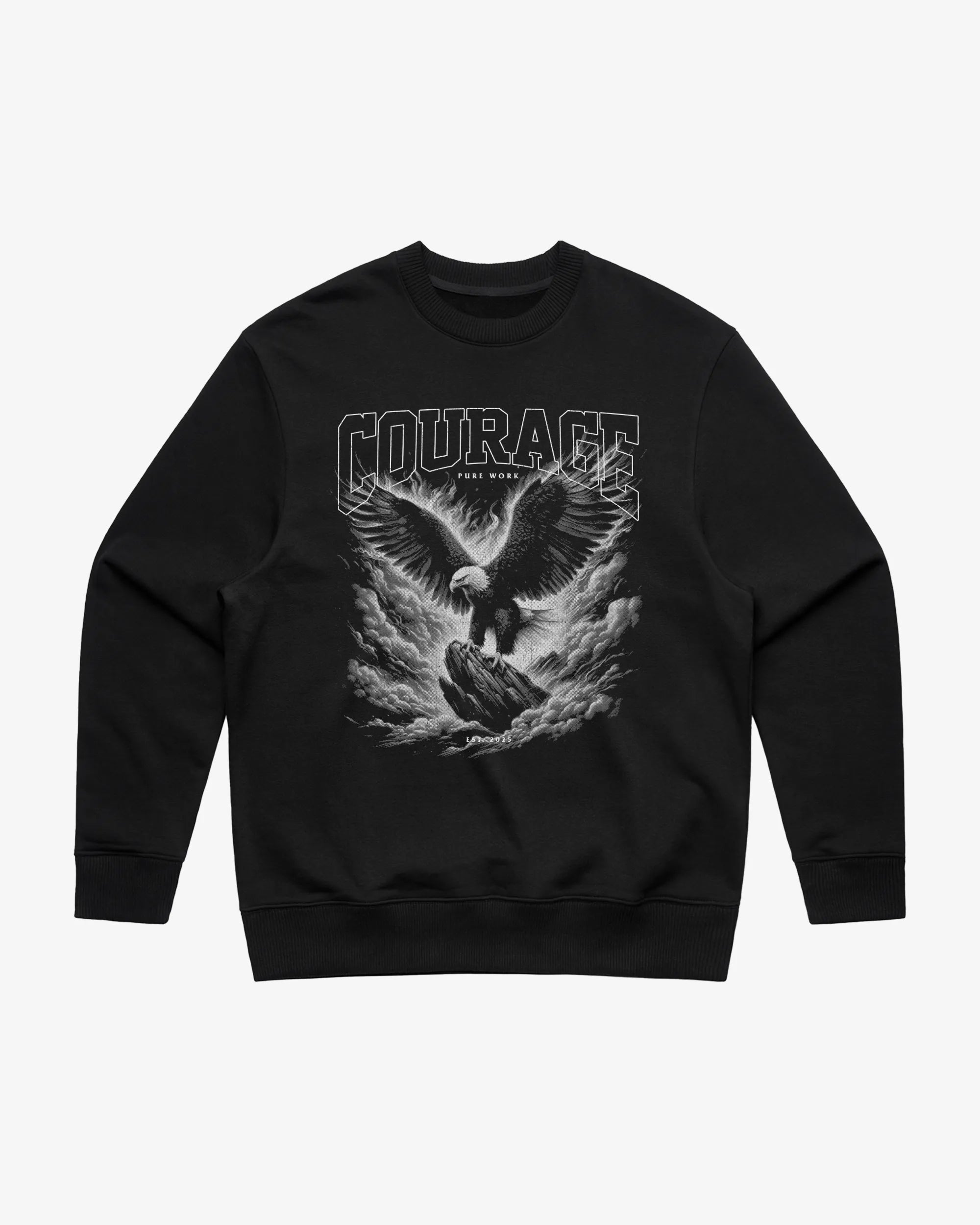 Courage Graphic Sweater Zwart