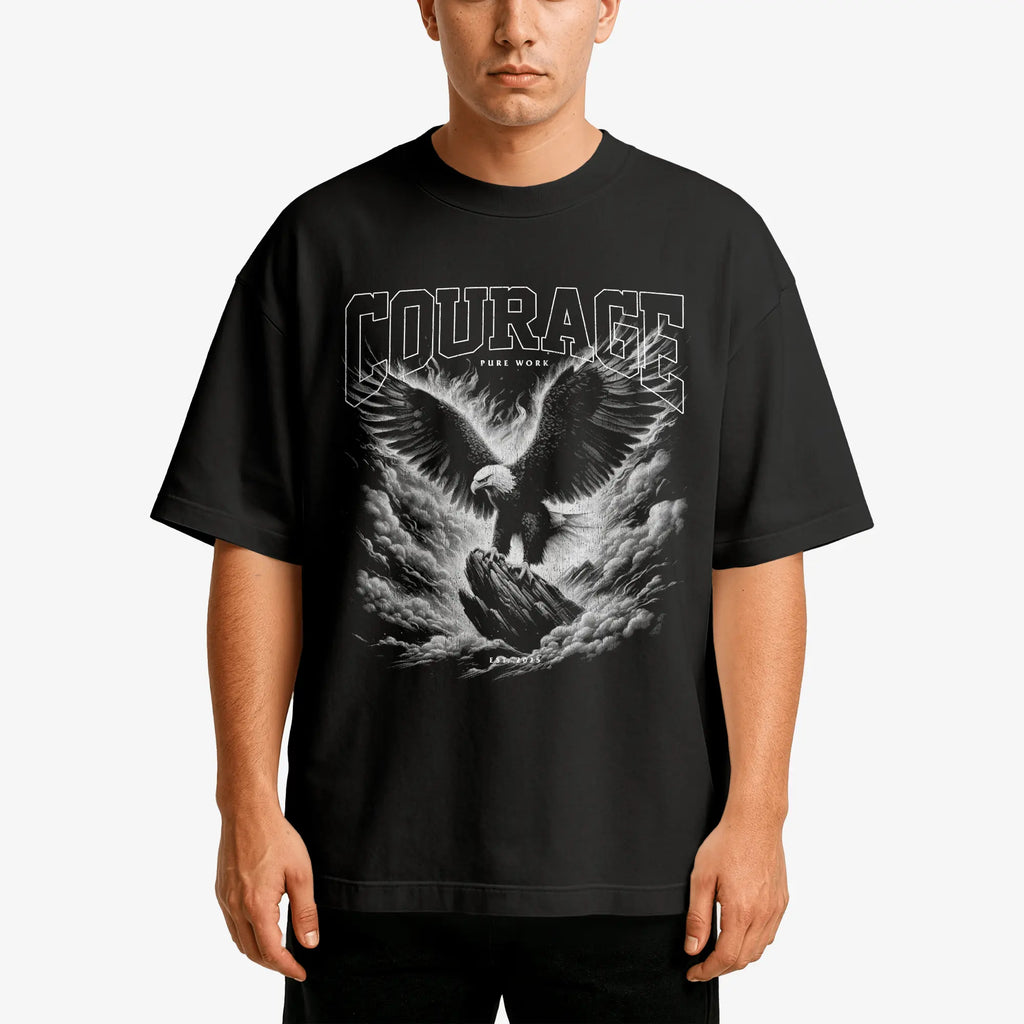 Courage Graphic Oversized T-Shirt