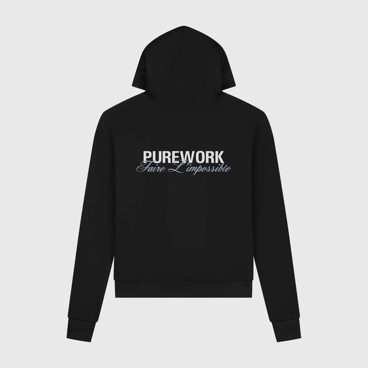 purework-faire-limpossible-hoodie-zwart-achterkant